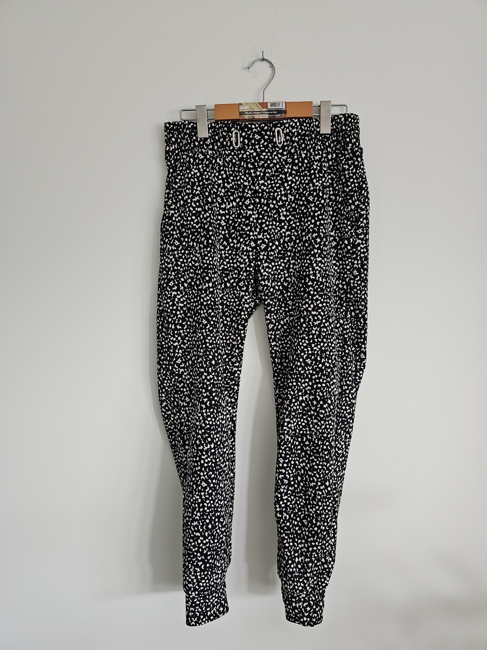 Lilly Morgan Black and White Printed Jogger Pants